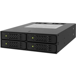 ICYDOCK　4 x 2.5インチSATA / SAS HDD/SSD 搭載用リムーバブルケース　5.25インチベイサイズ