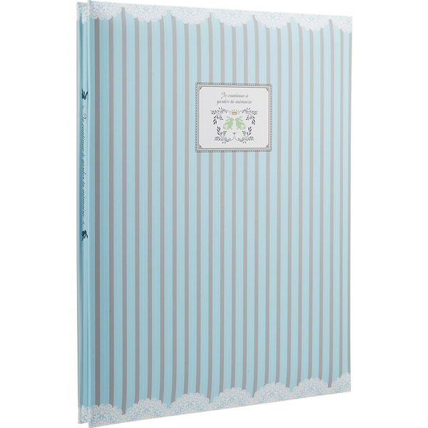 フリーアルバム F-10B(BK) ストライプ ブルー