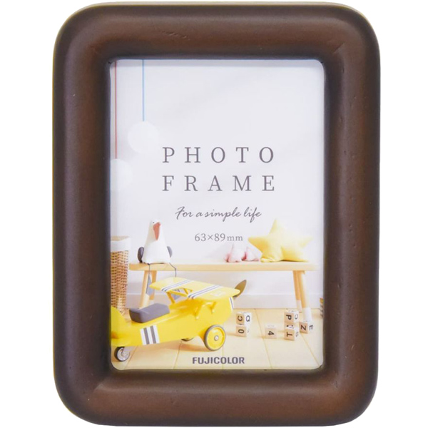 FUJICOLOR 木製フォトスタンド 4002HL ハーフサイズ(1/2L) ブラウン