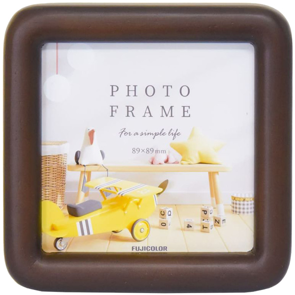 FUJICOLOR 木製フォトスタンド 4102SQ ましかく(89×89) ブラウン