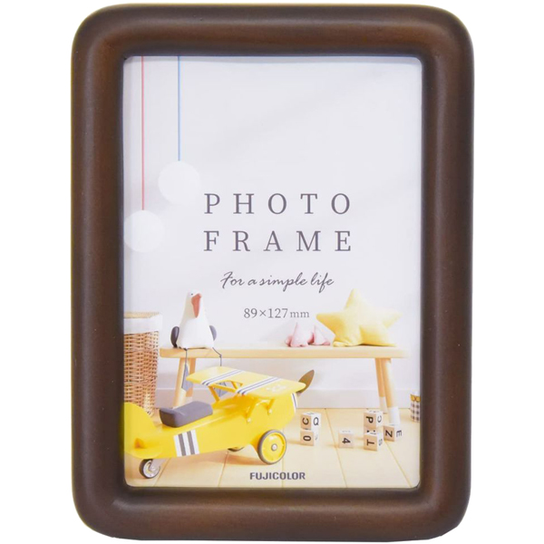 FUJICOLOR 木製フォトスタンド 4202L Lサイズ ブラウン