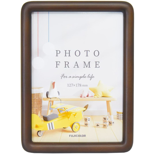 FUJICOLOR 木製フォトスタンド 4402K 2Lサイズ ブラウン