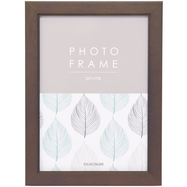 FUJICOLOR 木製フォトスタンド 4412K 2Lサイズ ブラウン