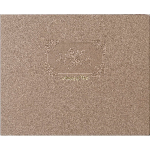 写真台紙 MMV-1 1面(雲龍紙付) 横六切 ブラウン