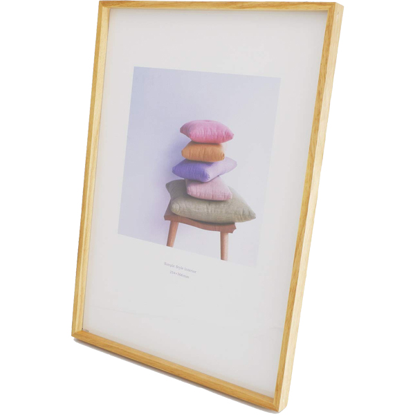 KING フォトフレーム 木製額 JK101-W4-NT ワイド4切 ナチュラル