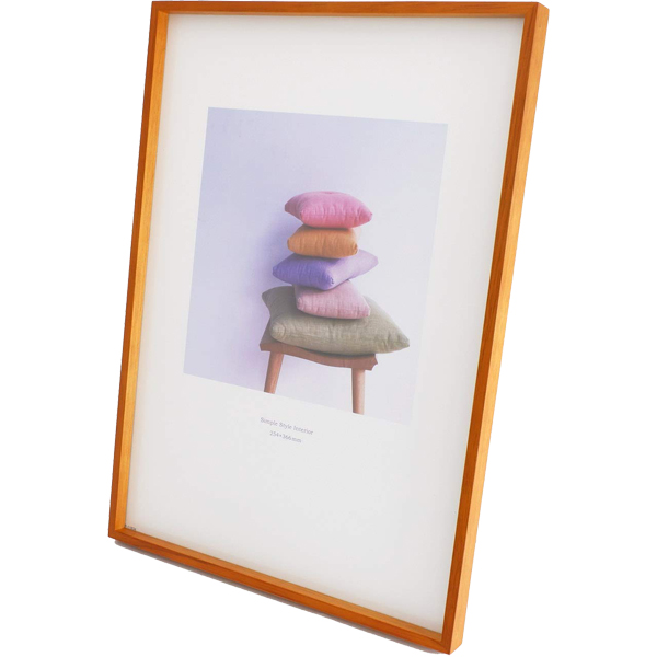 KING フォトフレーム 木製額 JK101-W4-BR ワイド4切 ブラウン