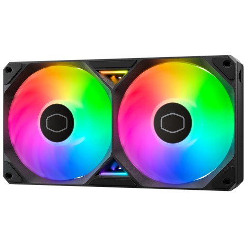 SickleFlow Edge 240 ARGB/ブラック/単一フレーム装置設計ケースファン/中空フレーム構造/簡単な取り付け/ARGB照明/ループダイナミックベアリング