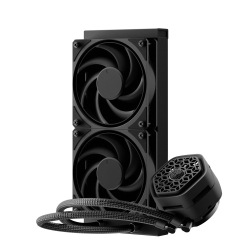MasterLiquid Atmos II Stealth 240/240mm水冷CPUクーラー/オールブラック/VRM冷却ファン搭載/Intel LGA1851/1700/1200/1156/1155/1151/1150/AMD AM5/AM4
