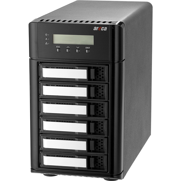 SAS/SATA対応　6ベイ外付RAIDユニット　Thunderblot3＆USB3.2 Gen2接続 Expander機能対応