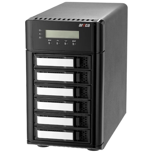 SAS/SATA対応 6ベイ外付RAIDユニット Thunderblot5＆USB3.2 Gen2接続 Expander機能対応