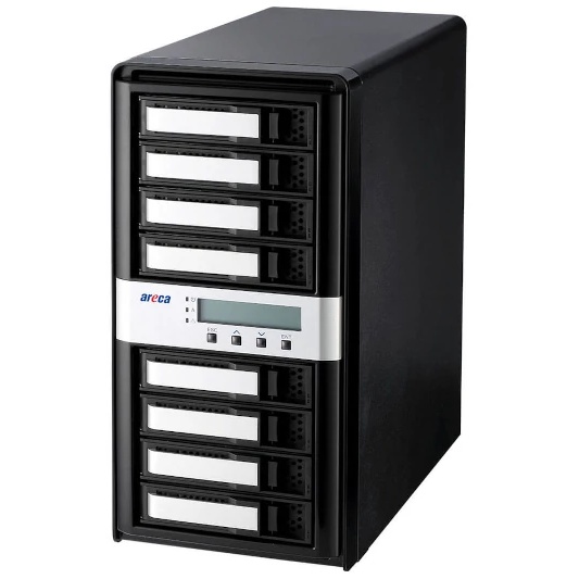 SAS/SATA対応 8ベイ外付RAIDユニット Thunderblot5＆USB3.2 Gen2接続