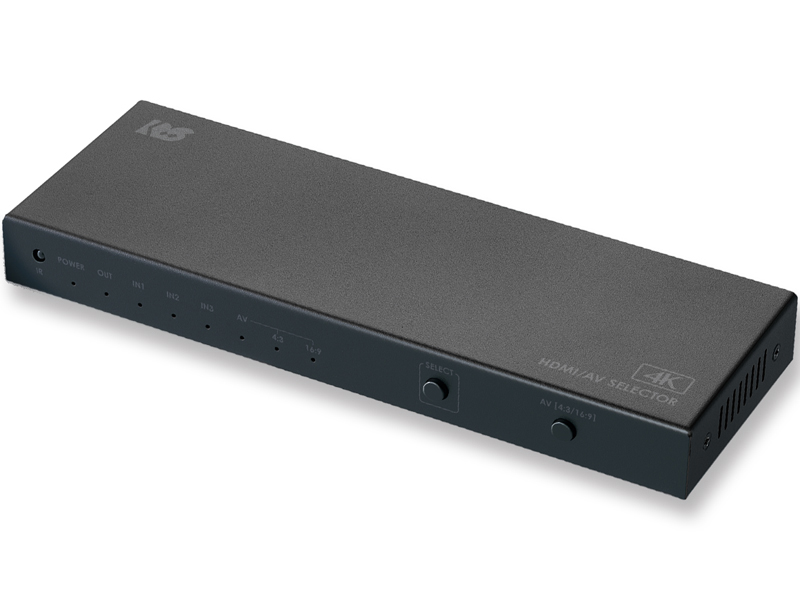 4K60Hz対応 4入力1出力 HDMI/AV切替器