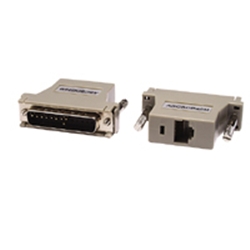 RJ45 (F) から DB25 (M) シリアルアダプター
