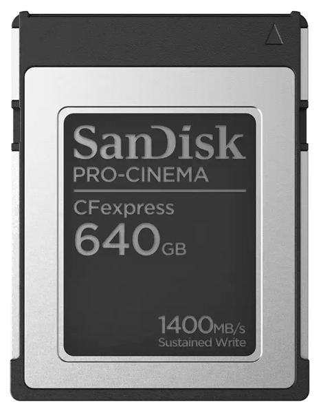 SanDisk PRO-CINEMA CFexpress Type-Bカード 640GB