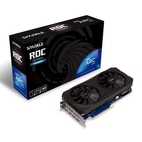 SPARKLE Intel Arc A770 ROC OC Edition/グラフィックスボード/16GB GDDR6/ブラックモデル/デュアルファン仕様