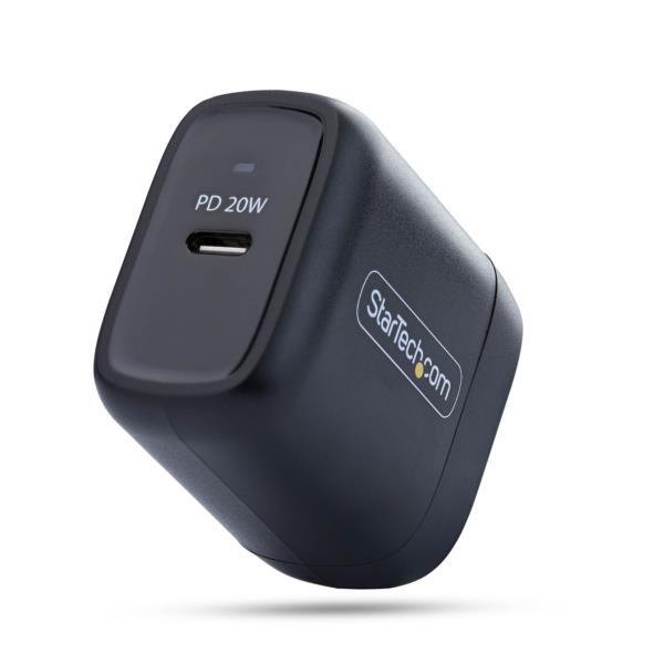 USB充電器/1ポートUSB-C/最大20W/PD対応（5V/9V）/ブラック/急速充電 Type-C 電源アダプター