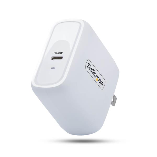 USB充電器/1ポートUSB-C/最大65W/PD対応/GaN採用/ホワイト/急速充電 Type-C 電源アダプター