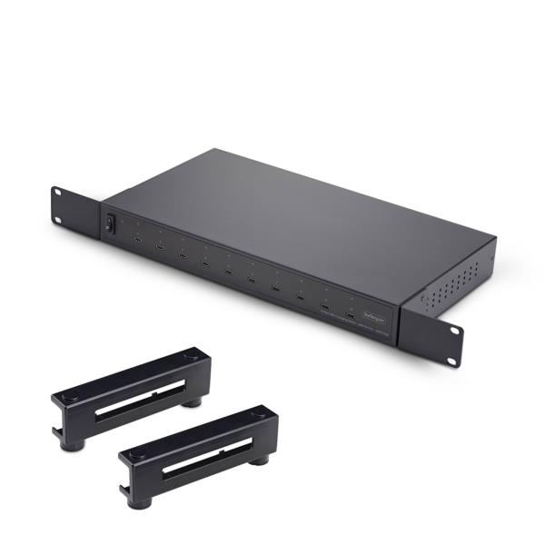USB-C充電ステーション/10ポート/各60W 合計350W/安全保護機能/ラックマウント対応/急速充電コンセント