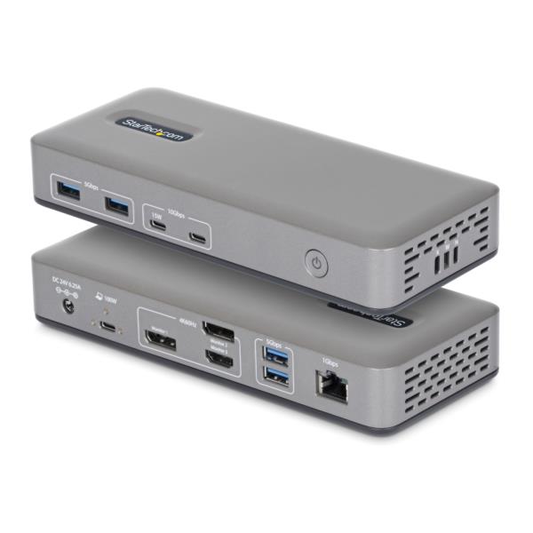 USB-Cドッキングステーション/3画面/4K DP+HDMI/100W/USBハブ/LAN/Windows用