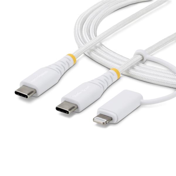 USB-C充電ケーブル/1m/Lightningアダプター付き/30W 60W（3A）/Apple MFi対応