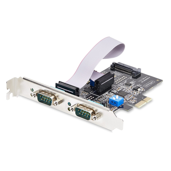 RS232C RS422 RS485インターフェースカード/PCIe x1/2ポート/Win&Linux/DB9 拡張