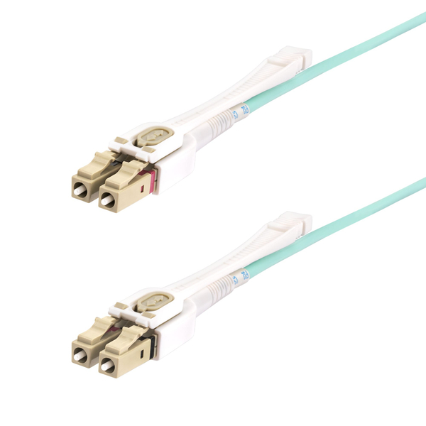 光ファイバーケーブル/OM4マルチモード/5m/LC-LC/プッシュプルタブ/50/125/2芯/100G/パッチコード