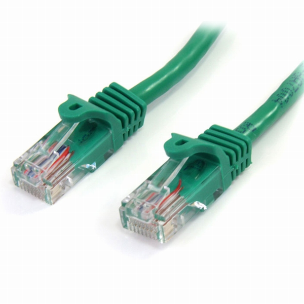 3mカテゴリー5eLANケーブルグリーンRJ45コネクタ(ツメ折れ防止カバー付き)イーサネット対応Cat5eUTPケーブル