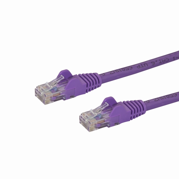 カテゴリ5eLANケーブル7mパープルツメ折れ防止RJ45コネクタCat5eUTPイーサネットケーブル