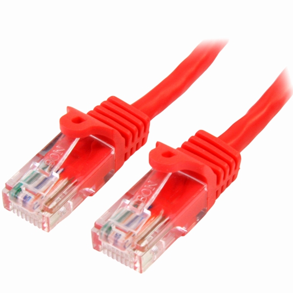 カテゴリ5eLANケーブル7mレッドツメ折れ防止RJ45コネクタCat5eUTPイーサネットケーブル