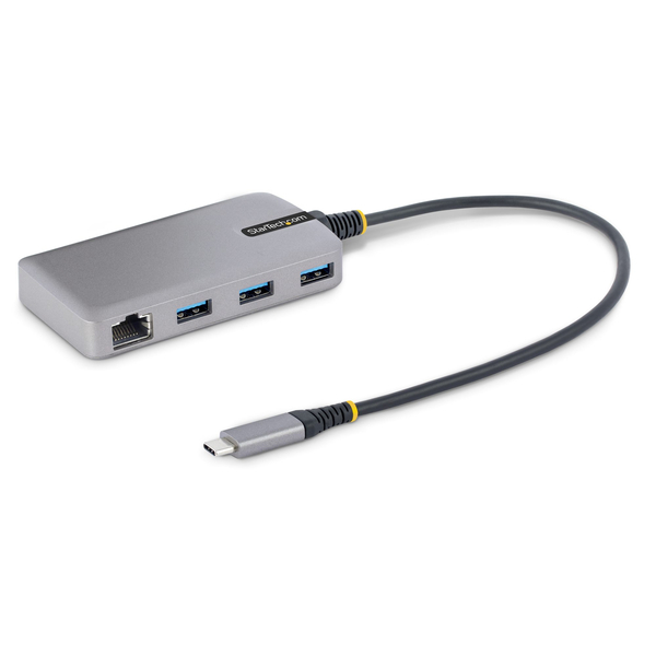 USB-Cハブ/3ポート/3x USB-A/USB 3.2 Gen 1/バスパワー/有線LAN/高速転送 軽量モデル