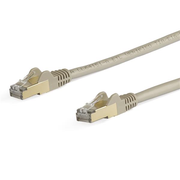 カテゴリー6aLANケーブル5mグレーツメ折れ防止RJ45コネクタCAT6aイーサネットケーブル