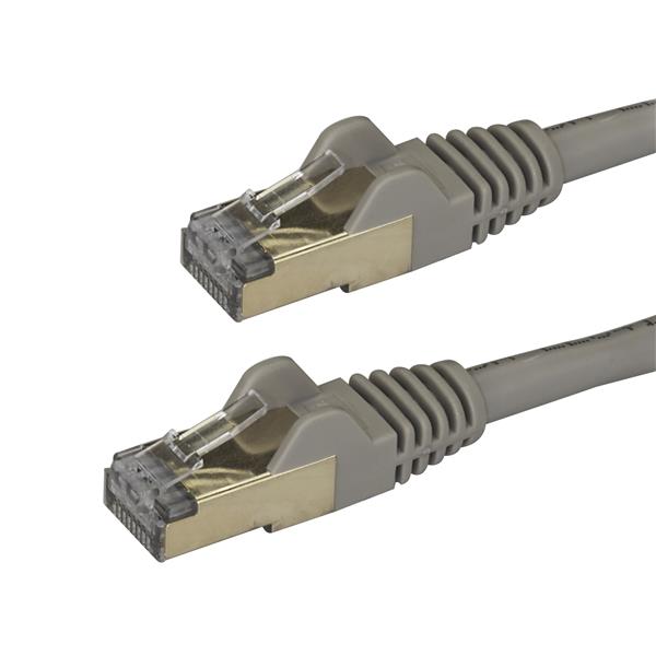 カテゴリー6aLANケーブル7.5mグレーツメ折れ防止RJ45コネクタ10ギガビット対応CAT6aケーブル