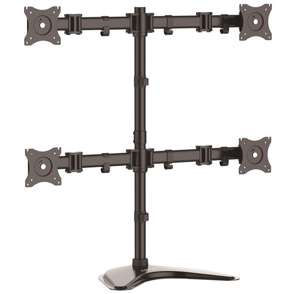 4面マルチモニタースタンド 2x2面マルチ液晶ディスプレイスタンド VESA規格対応 最大27インチモニタ4台対応 最大8kgのモニターを搭載可能