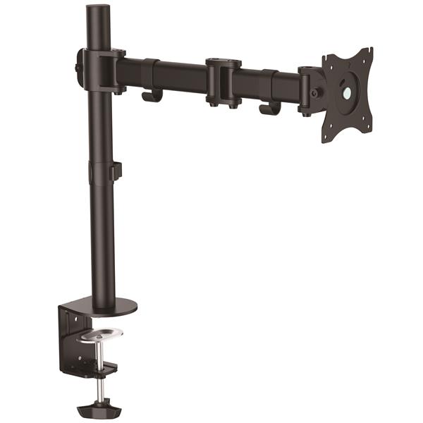 シングル液晶ディスプレイ対応スチール製モニターアーム多関節型VESA規格取付け対応最大27インチモニター/8kgに対応