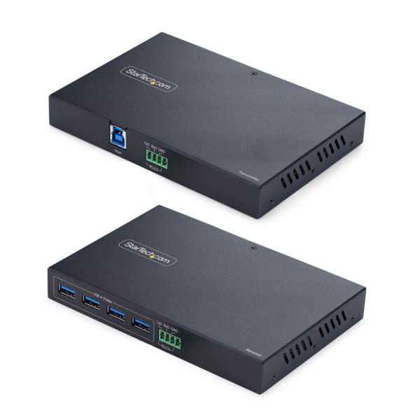 USB 3.0エクステンダー/4ポート/5Gbps/最大100m/Cat6a/Cat7/Cat8 LANケーブル対応