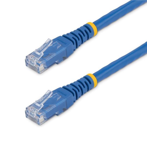 30cm Cat6 LANケーブル ブルー カテゴリ6イーサネットケーブル モールド処理済みコネクタ ETL認証