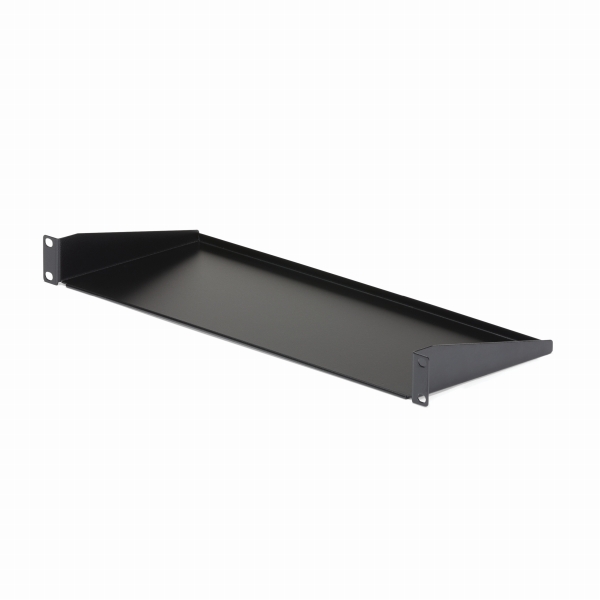 1U奥行き7インチユニバーサル固定式ラックマウント型棚板/収納棚耐荷重15kg1.6mm冷延鋼板使用