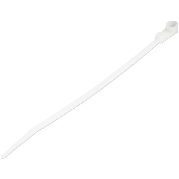 ネジ止め穴付きケーブルタイ/固定穴付き結束バンド/100本入りパック/長さ17.2cm/幅3mm/ケーブル束の直径40mm/引張強度18kg/ナイロン66/UL規格認定品
