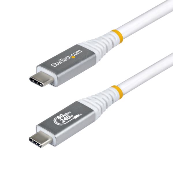USB4ケーブル/1m/80Gbps/240W PD/8K 120Hz/高速充電 データ転送/USB Type-C