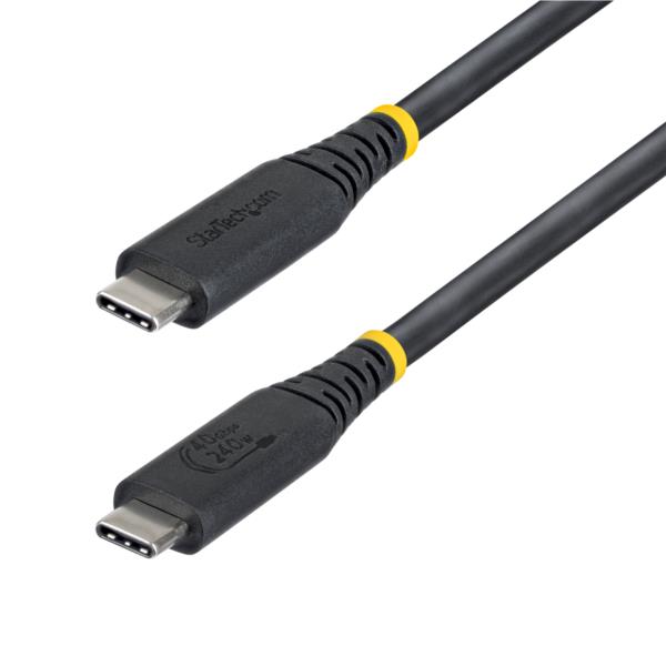 USB4ケーブル/50cm/40Gbps/Type-C/240W/8K60Hz/DP2.1/ブラック/高速充電 データ転送