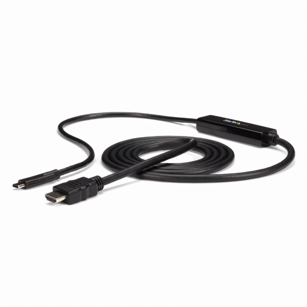 USB-C-HDMI変換アダプタケーブル1m4K/30Hz入力:USBType-C(オス)-出力:HDMI(オス)