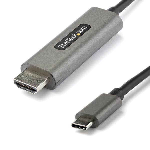 USB-C-HDMI変換ケーブル/1m/4K60Hz/HDR10/UHD対応USBType-CtoHDMI2.0b変換アダプター/Typec-HDMI交換ケーブル/DP1.4オルタネートモード/HBR3
