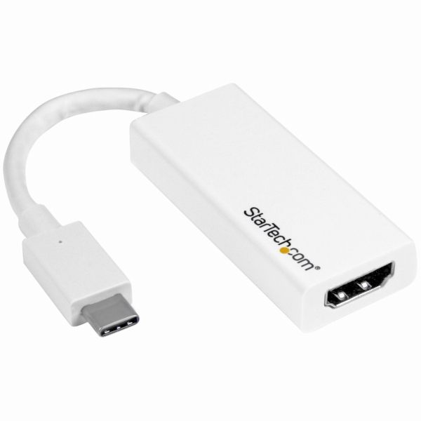 USB-C-HDMIディスプレイアダプタホワイトUSB3.1Type-C(オス)-HDMI(メス)4K解像度対応