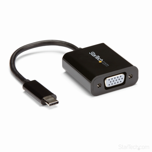 USB-C-VGA変換アダプタUSBType-C(オス)-アナログRGB/D-Sub15ピン(メス)ビデオコンバータ1920x1200/1080pに対応