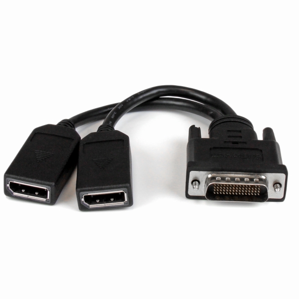20cmDMS59デュアルDisplayPort分岐ケーブル1xDMS-59(59ピン)オス/2xディスプレイポートDP(20ピン)メス4kx2k対応HPXP688AA代替品
