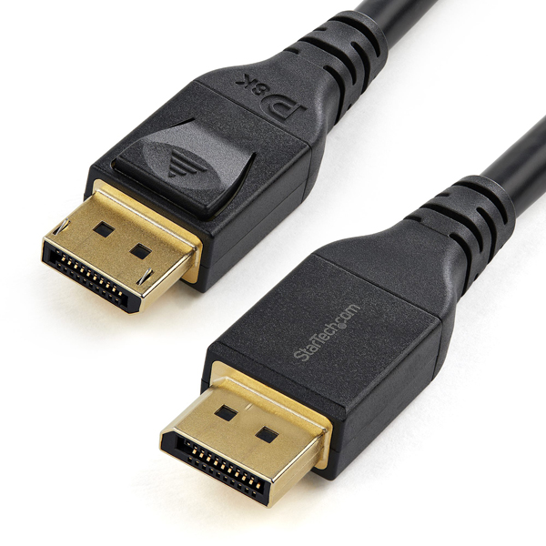 DisplayPort1.4ケーブル-4m/VESA認定/8K(60Hz)/HBR3/HDR/ラッチ付きコネクタ/ライフタイム保証
