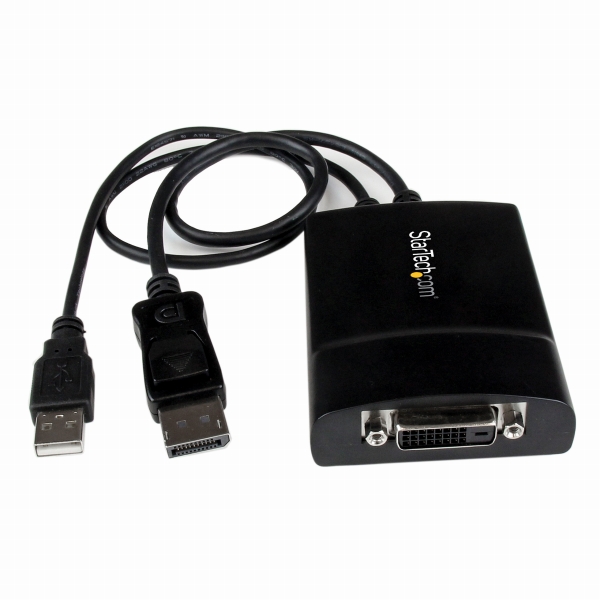 DisplayPort-DVIデュアルリンクアクティブ変換アダプタディスプレイポート/DPオス-DVI-Dメス(19ピン)2560x1600ブラックUSBバスパワー駆動
