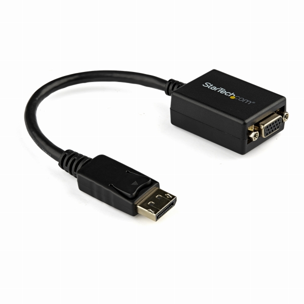 DisplayPort(オス)-VGA(メス)変換アダプタディスプレイポート/DP-VGA(D-Sub15ピン)変換ケーブル1920x1200ブラック