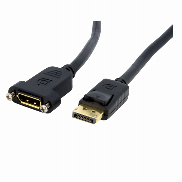 91cm20ピンDisplayPort延長ケーブルパネルマウント型ディスプレイポート(20pin)オス/メス