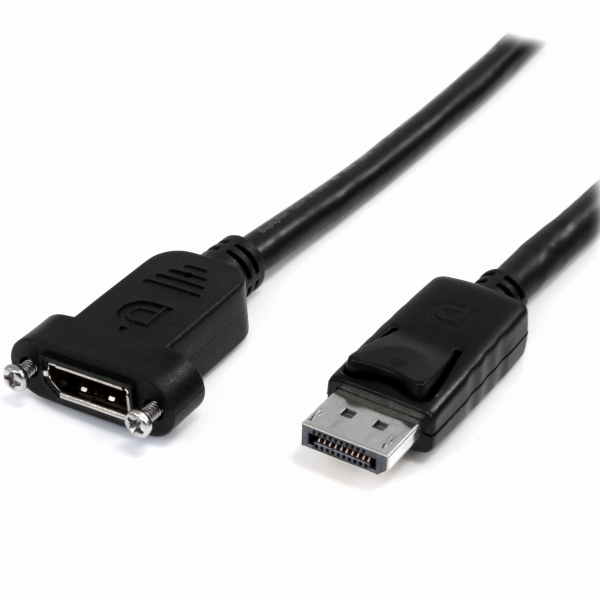 91cm20ピンDisplayPort延長ケーブルパネルマウント型ディスプレイポート(20pin)オス/メス